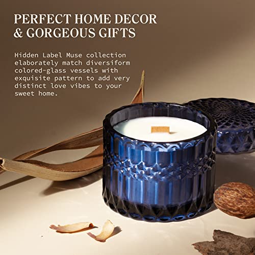 Hidden Label Oud Bloom Candle, 7.4oz Crackling Wood Wick, 55H Aromatherapy