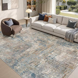 8x10 Area Rug for Living Room Washable Abstract Indoor Carpet