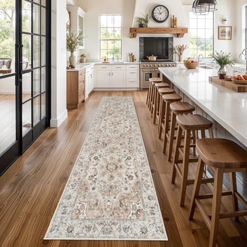 Washable Hallway Runner Rug 3x12: Non Slip Runner Rugs with Rubber Backing