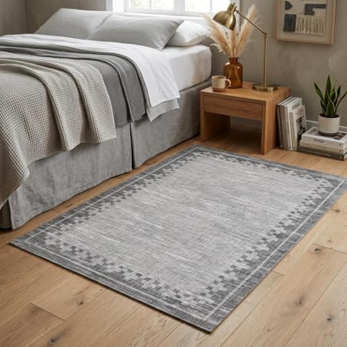 GarveeHome 2x3 Washable Kitchen Rug Low Pile Foldable Neutral Soft Doormat
