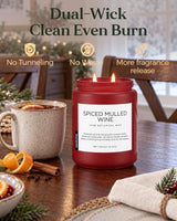 M&SENSE Spiced Mulled Wine Cinnamon Clove Scented Candle for Home Christmas