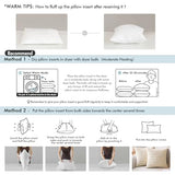 MIULEE Throw Pillows Inserts, Pack of 2 18x18 Inch 100% Virgin Fiber Filling Bed Couch Pillows