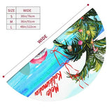 Mele Kalikimaka Hawaii Christmas in July Beach Santa Claus 36 Inch Christmas Tree Skirt Carpet Mat Funny Party Soft Cover Mat Decor Supplies for Xmas Halloween Decorations Occasion Farmhouse
