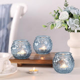 8 Pcs Blue Votive Candle Holders2.95"x2.56" Tealight Candle Holder