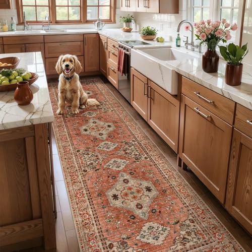 Tangsoo Boho 3x8 Washable Runner Rugs for Hallway, Runner Rug Non Slip