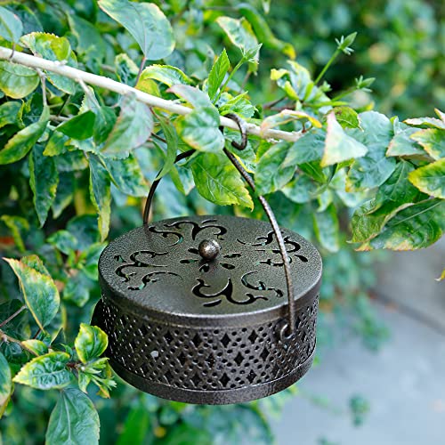 MyLifeUNIT Mosquito Coil Holder, Retro Portable Mosquito Incense Burner for Home and Camping (Bronze)