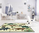 Dinosaur Carpet Rugs for Kids Bedroom Boys Girls, Washable Non Slip Dinosaur Play Mat Dino Rugs for Boys Room, Area Rugs 59 * 39inch Kids Dino Room Decor for Bedroom Playroom Kidroom Floor
