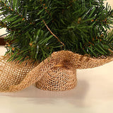 4 Pack Tabletop Mini Christmas Tree, 7.87" / 11.81" Artificial Miniature Pine Christmas Tree with Linen Base Perfect for Christmas Decorations, Home, Kitchen, Dining Table