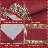 Christmas Kitchen Rugs Sets of 3, Washable Christmas Rugs for Kitchen, Non Slip Christmas Kitchen Rugs and Mats, Farmhouse Kitchen Floor Carpet Set for Winter Xmas Holiday Decoration
