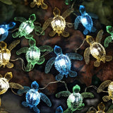 Sea Turtle String Lights 10FT 30 LED, Turtle Fairy Lights USB or Battery Operated with Remote, Ocean Beach Nautical Decor Lights for Bedroom, Kids Room, Coastal Party Decoration