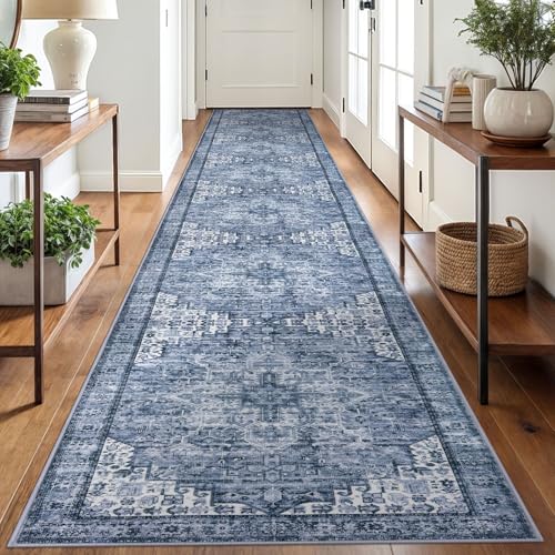 2.6x18 Washable Runner Rug, Non Slip Area Rug for Hallway Kitchen