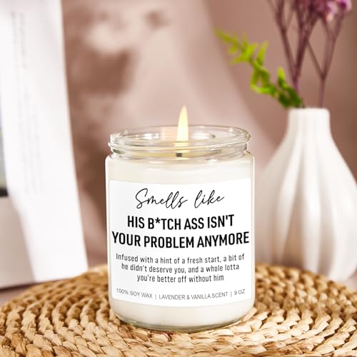 Younift Funny Scented Candles, Divorce Gifts for Women, Divorce Party Decorations - Cheer up, Breakup Gifts for Women, Newly Divorced Woman, Her - Break up, Ex Boyfriend Presents - 9 oz