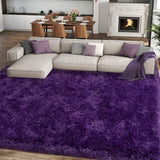 Soft Shag Rugs for Bedroom, 4x6 Purple Fluffy Shaggy Rugs for Living Room Nursery, Luxury Modern Plush Carpet Girls Boys Kids Room Dorm Indoor Home Decor, Upgrade Non-Slip