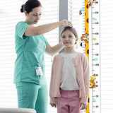 Baby Height Growth Chart, Canvas Height Chart for Kids Baby Child Toddler Boys Girls, Wood Growth Chart for Wall Room Nursery Decor, Hangable and Removable Waterproof Measuring Wall Ruler for Bathroom