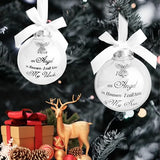 Christmas Memorial Feather Ball Angel Ornament I Have an Angel in Heaven I Call Her Mom Family Memorial Loss of Loved One Hanging Pendant Xmas Tree Décor