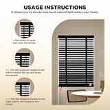 2" Slats Wood Blinds for Indoor Windows: Solid Wooden Blackout Blinds & Shades,Black Out Privacy Horizontal Blinds for Home Bedroom Bathroom Living Room Windows 22.5" WX48 H Black
