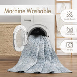 MIULEE 2x3 Washable Entry Rug Door Mat Indoor Entrance, Small Rug for Kitchen Bathroom Bedroom, Non-Slip Stain Resistant Throw Carpet Boho Entryway Decor, Blue