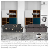URBANLIFE Stretch Sofa Covers & Loveseat Couch Covers for 3 Cushion Sofa with 2 Cushion Sofa for Living Room Slipcover Set, Charcoal Gray