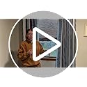 DriftAway Chris Linen Blackout Curtains with Thermal and Sound Reducing Layer 84 Inches Long for Bedroom Striped Printed Drapes Thermal Insulated Lined Window Treatments for Living Room Dark Blue