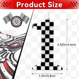 Racing Car Themed Birthday Candles, Number 1 Checkered Candles, Black & White Checkered Cake Topper, Cool Racing Themed Party Supplies, Special Candle