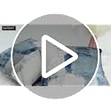 Emvency Set of 2 Throw Pillow Covers Modern Abstract Painting Blue White and Gray Decorative Sofa Pillow Cases Home Decor Standard Square 18x18 Inches Pillowcases