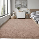 4x6 Area Rugs Living Room: Fluffy Bedroom Rug Shag Carpet Camel