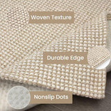 IOHOUZE Washable Runner Rug 2x6 Non Slip Runners for Hallways Entryway Runner Indoor, Kitchen Rugs Woven Cotton Floor Carpet for Kitchen Hall Entrance Bedroom, Cream/Beige