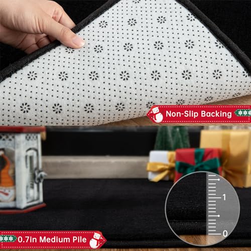 Przemy Washable Black Rugs for Bedroom Living Room, 4x6 Feet Super Soft Memory Foam Rug, Modern Indoor Carpet for Kids Boys Girls Room Dorm Bedside Nursery Decor Mat