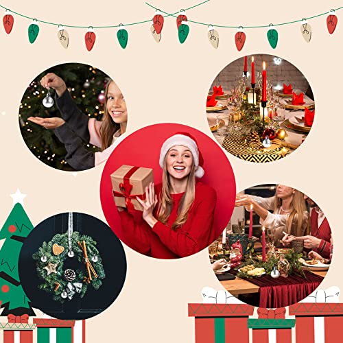 GOOTRADES Set of 24 Mini Shatterproof Christmas Balls Tree Ornaments Party Decoration, 3cm/1.1'' (Red)