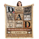 Gifts for Dad from Daughter Son - Fathers Day Dad Gifts for Birthday Valentines Day Christmas - Fathers Gift Ideas - 60"x50" Soft Flannel Blanket Gifts for Him Anniversary