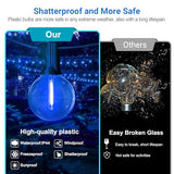 LAMPHOME LED Outdoor String Light, 26Feet Patio Lights with12+1Edison Shatterproof Bulbs(1Spare), UL Waterproof Outside Lights connectable Dimmable for Backyard Porch Decor,Blue