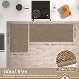 BEQHAUSE Kitchen Rugs and Mats 2PCS Non-Slip, 20"x32"+20"x48", Taupe