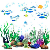 Zonon Under The Sea Wall Decals Coral Reef and Seaweed, Ocean Wall Decals Stickers, Undersea Decor Stickers, Underwater Sea Stickers for Nursery Living Room Office(Classic Style)
