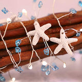 Impress Life Starfish Diamond String Lights, 10FT 40 LED Battery USB Operated with Remote Control for Nautical Beach Themed Christmas Decoration Wedding Party Decorating