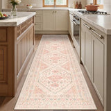 Runner Rug 2x8 Runners for Hallways Non Slip Washable Rugs, Pink