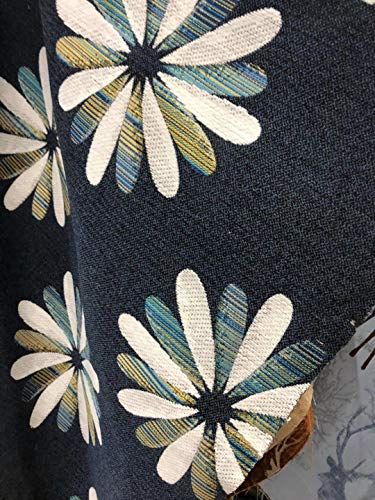 OctoRose Full Size 3 Side Zipper Heavy Duty Chenille Navy Floral Futon Cover Sofa Daybed Mattress Slipcover (Chenille-Navy-Flake, Full Size)