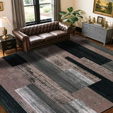 10x14 Washable Area Rugs for Living Room & Bedroom(10x14,Chocolate)