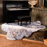 LLB Genuine Sheepskin Area Rug Wool Rug Fur Carpet Fluffy Shaggy Fur Rug for Living Room Kids Bedroom Real Sheepskin Throw Lambskin Rugs Sofa Mat Chair Seat Covers (Snow Grey, 4 x 6 ft Sheepskin)