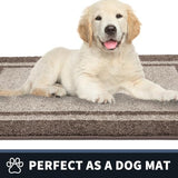 PURRUGS Dirt Trapping Door Mat 20" x 32", Non-Slip Machine Washable Entryway Rug, Entrance Mat, Indoor Front Door Mat, Super Absorbent Entry Rug for Muddy Shoes & Paws, Beige & Grayish Brown