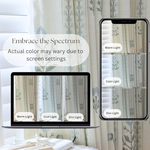DrapePalette - Linen Blend Pinch Pleated Curtains 96 Inches Long for Living Room, Bedroom, Dining Room, Light Filtering Curtains 2 Panels Set, Modern Floral Printed Design, Antique White 30" W x 96" L