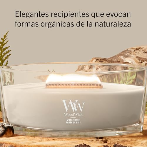 WoodWick Scented Candle | Ellipse Candle | Wood Smoke | Perfect Gifts for Women