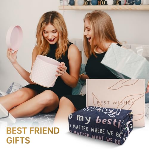 GiltGlimmer Friendship Gifts for Women, Best Friend Birthday Gifts for Women, Best Friend Blanket Gift, to My Bestie Throw Blanket for Christmas 60" x 50"