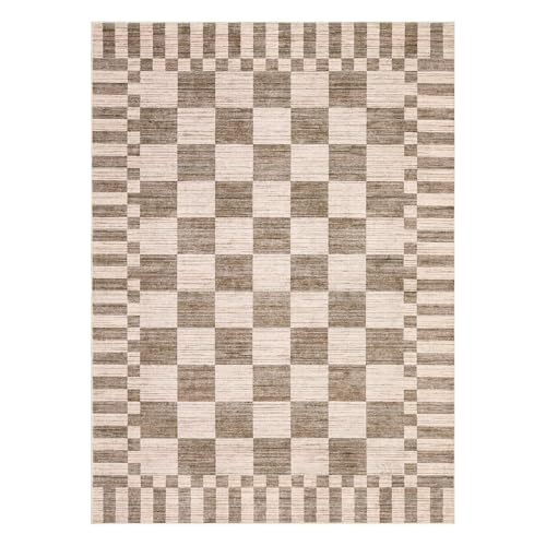 GarveeHome Checkered Rug 3x5 Area Rugs for Living Room Washable Nursey Rug