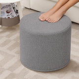Grey Boucle Ottoman - Soft Foam