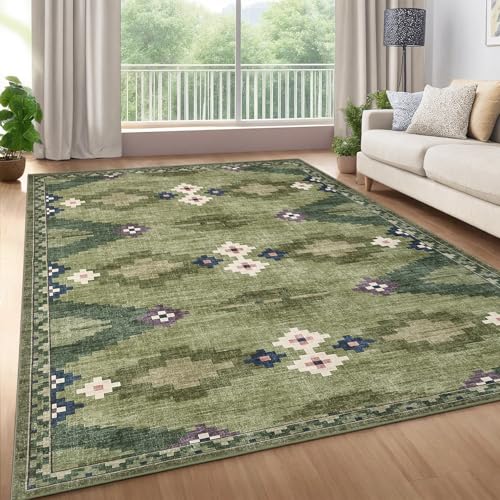 GarveeHome Geometric Area Rug 9x12 Washable Rugs for Living Room Bedroom