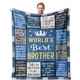 Gifts for Brother Fathers Day, Best Brother Birthday Gifts from Sister Blanket 60"x50", Brothers Blankets from Sister