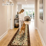 Waterproof 2x8 Runner Rug Non Slip Floor Runners for Dogs, Beige Paws