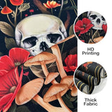 ARTCREATOR Pack of 2 Witchy Gothic Wall Bedroom Decor Moth Moon Tapestry Skull Mushroom Vertical Tapestries Retro Floral Flowers Tapestries for Bedroom Aesthetic Alt Room (12.8 x 51.2 inches)