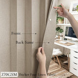 100% Blackout Magnetic Folding Door Curtain for Doorway Pleated Curtains Room Divider Drapes, Accordion Style Closet Curtains for Open Closet, 1 Panel, W45 x L80, Tan