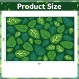 Frienda 13 x7.5 ft Large Classroom Rug for Back to School Decor Green Leaves Rug Non Slip Carpet Soft Nylon Learning Rugs for Reading Corner Circle Time School Classroom Decor